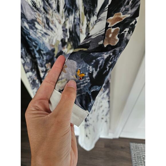 Annah Hariri White Navy Embellished Mango Modest Dress Formal Dress NWT Size 10 - Picture 9 of 12